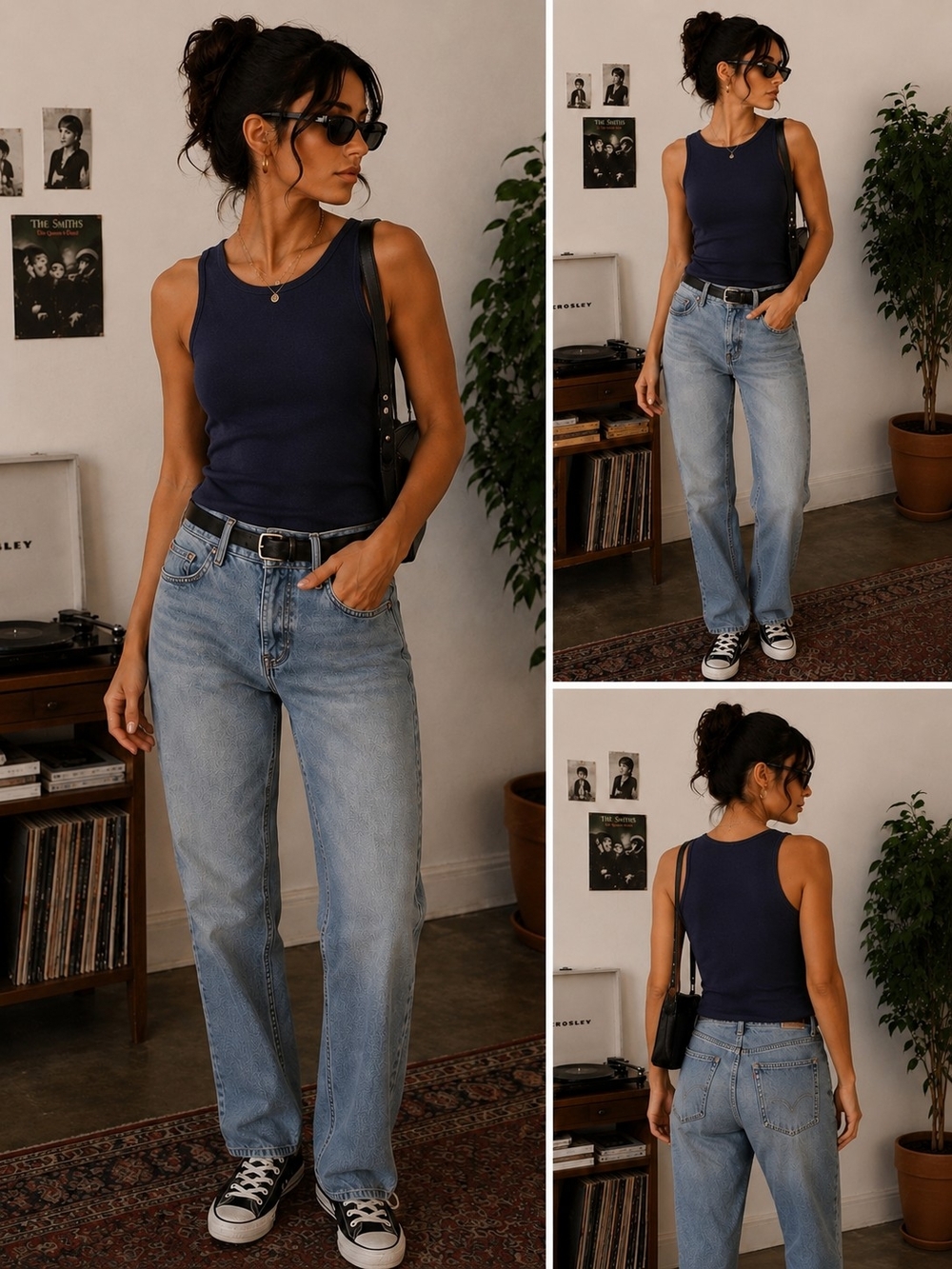 J.Crew Navy Blue Size M Basic Tank Top